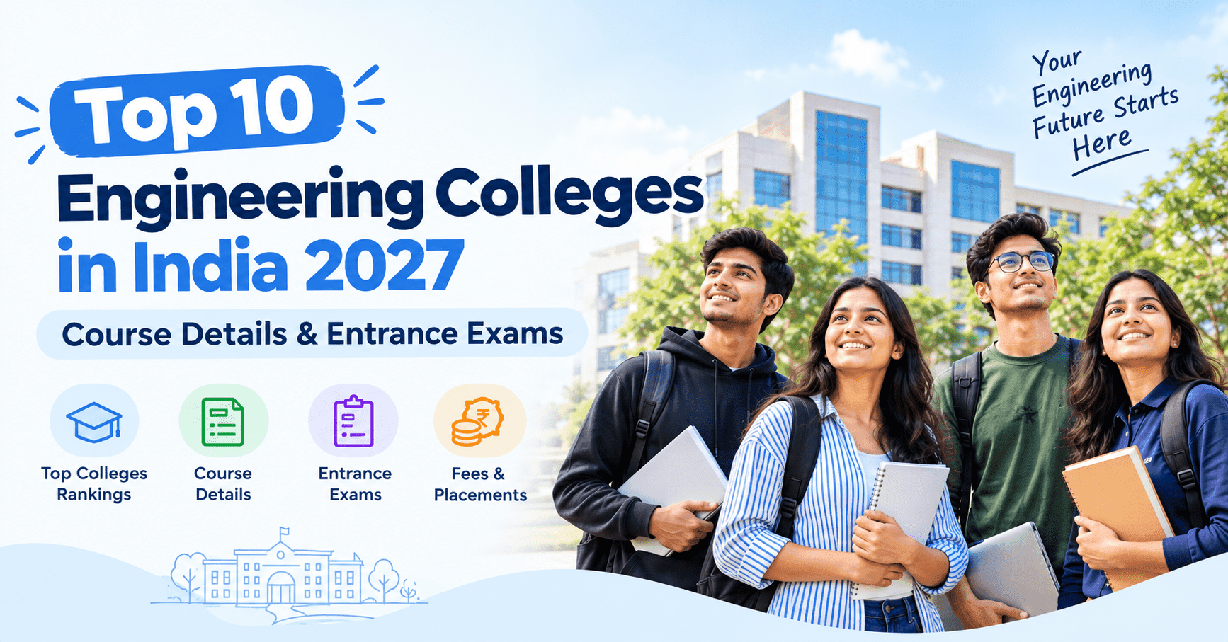 Top 10 Engineering Colleges in India 2027: Course Details & Entrance Exams