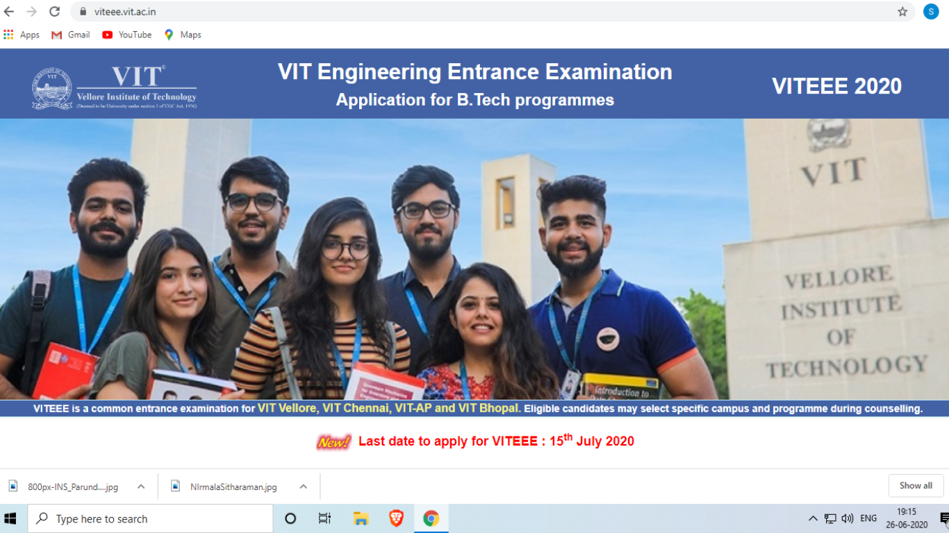 VITEEE 2020 exam