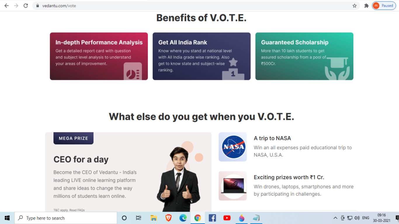 VOTE of Vedantu