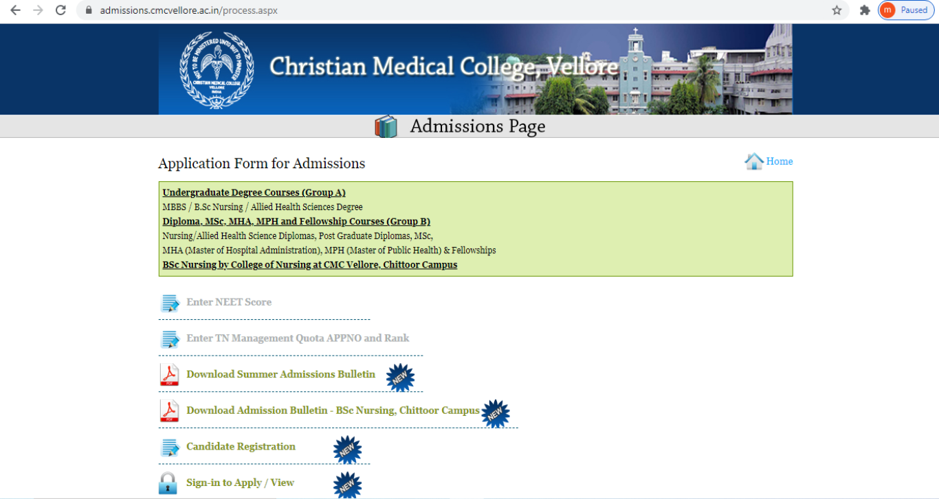 BSc Nursing course