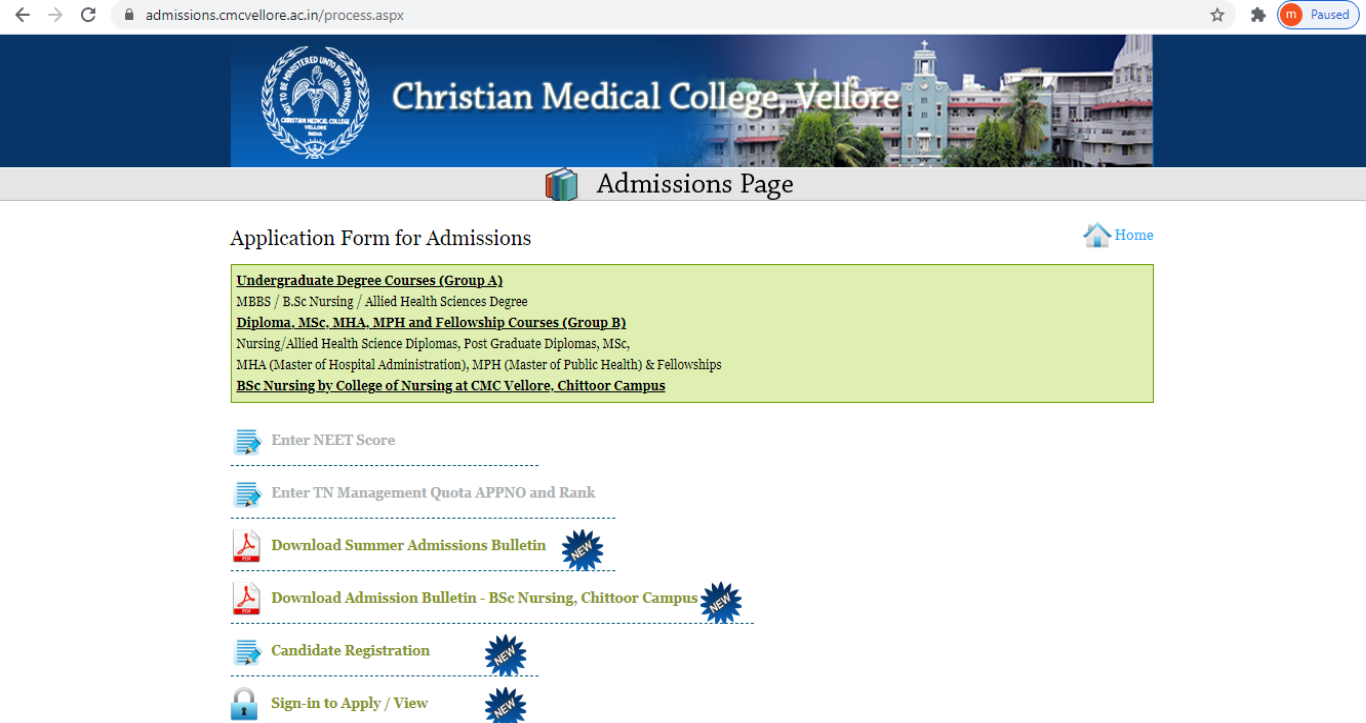 BSc Nursing course