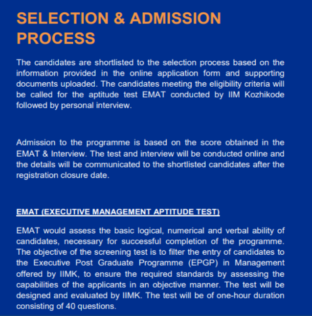 IIM Kozhikode admission