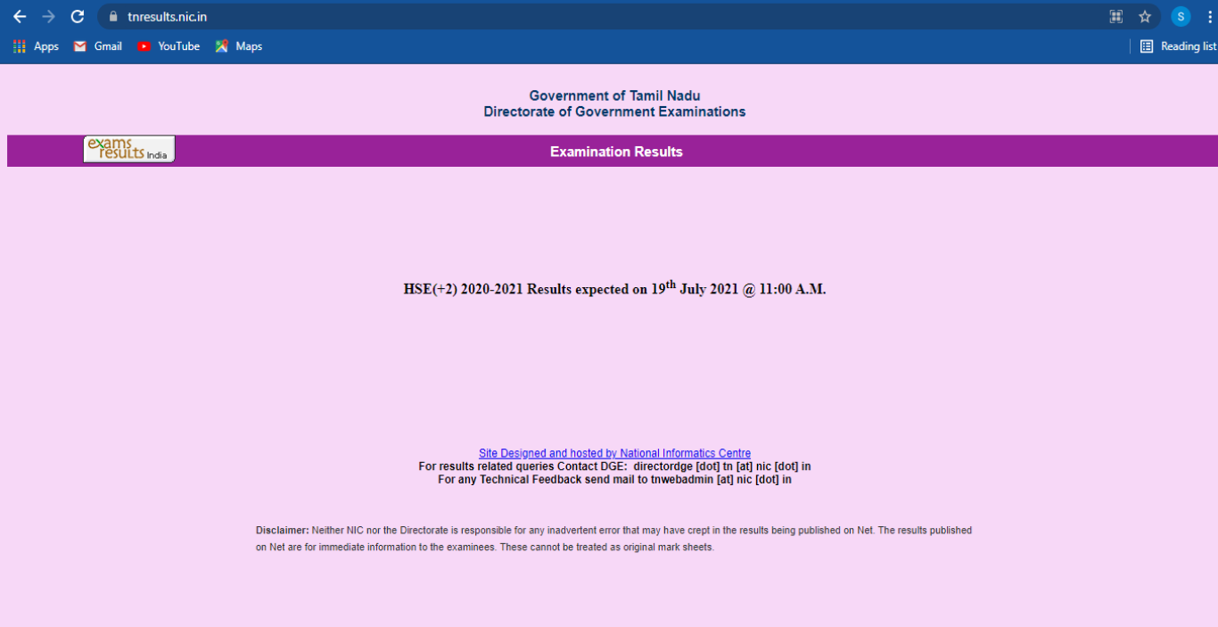 TN 12th class result