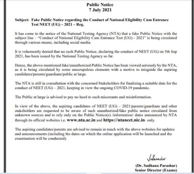 NEET UG 2021