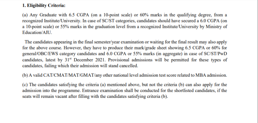 NIT AP MBA admission