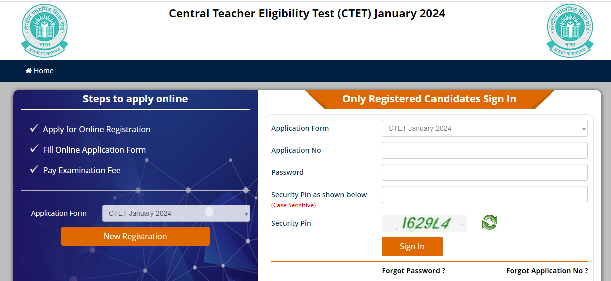 CTET January 2024 Registration