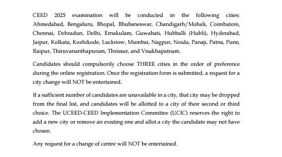 CEED 2025 Application 