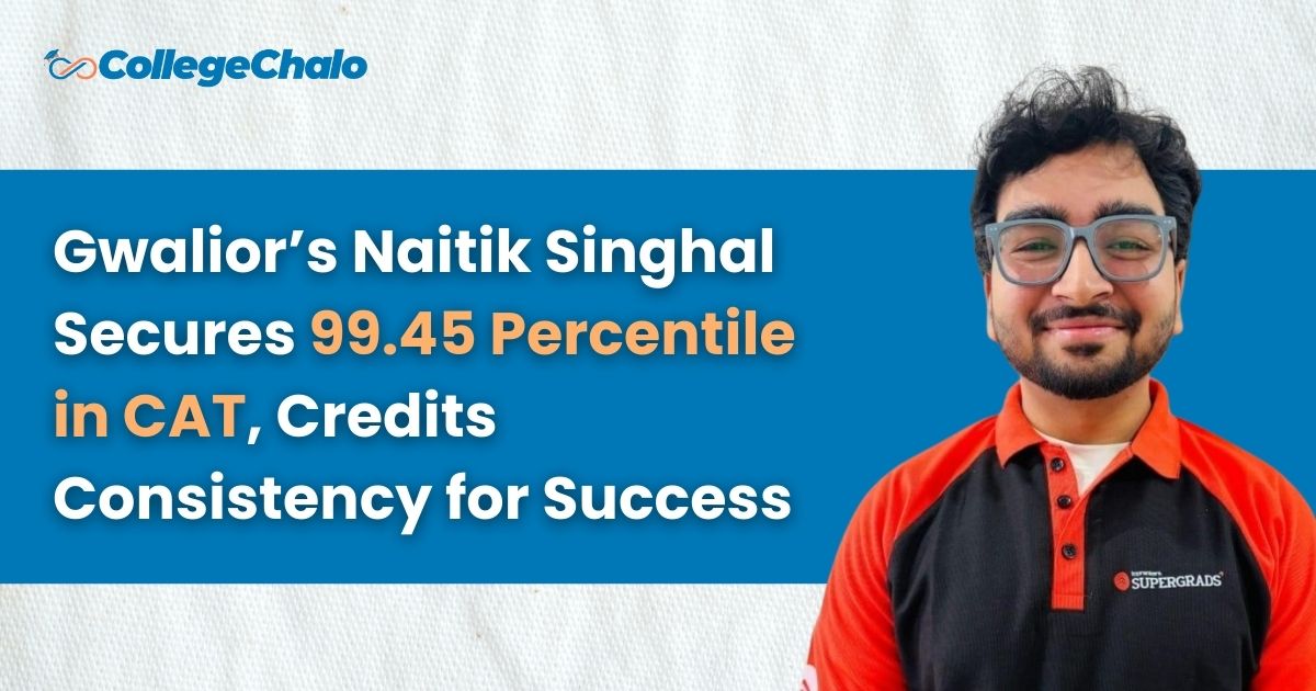 Gwalior’s Naitik Singhal Secures 99.45 Percentile in CAT, Credits Consistency for Success