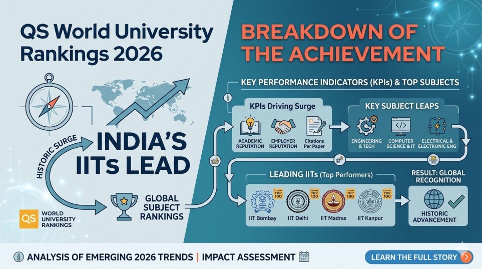 QS World University Rankings 2026: India’s IITs Lead a Historic Surge in Global Subject Rankings