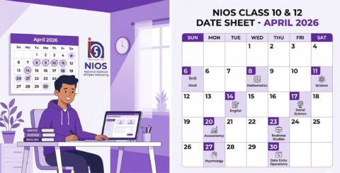 NIOS April Exam 2026 Date Sheet Class 10th & 12th Timetable, Schedule & How to Check Online