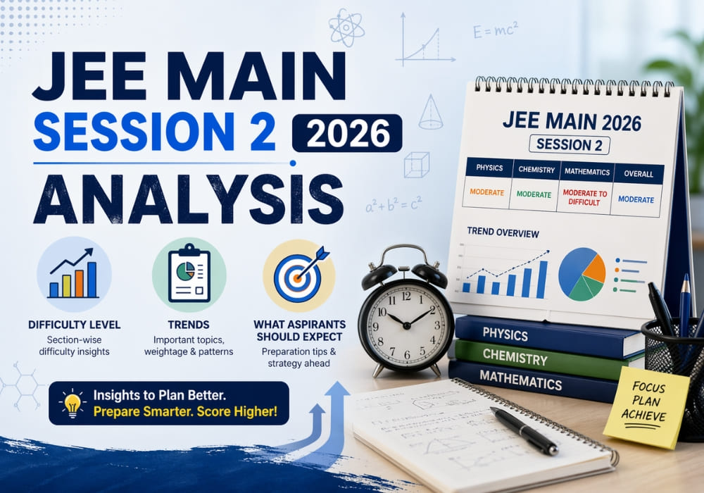 JEE Main Session 2 Analysis 2026: Difficulty Level, Trends and What Aspirants Should Expect
