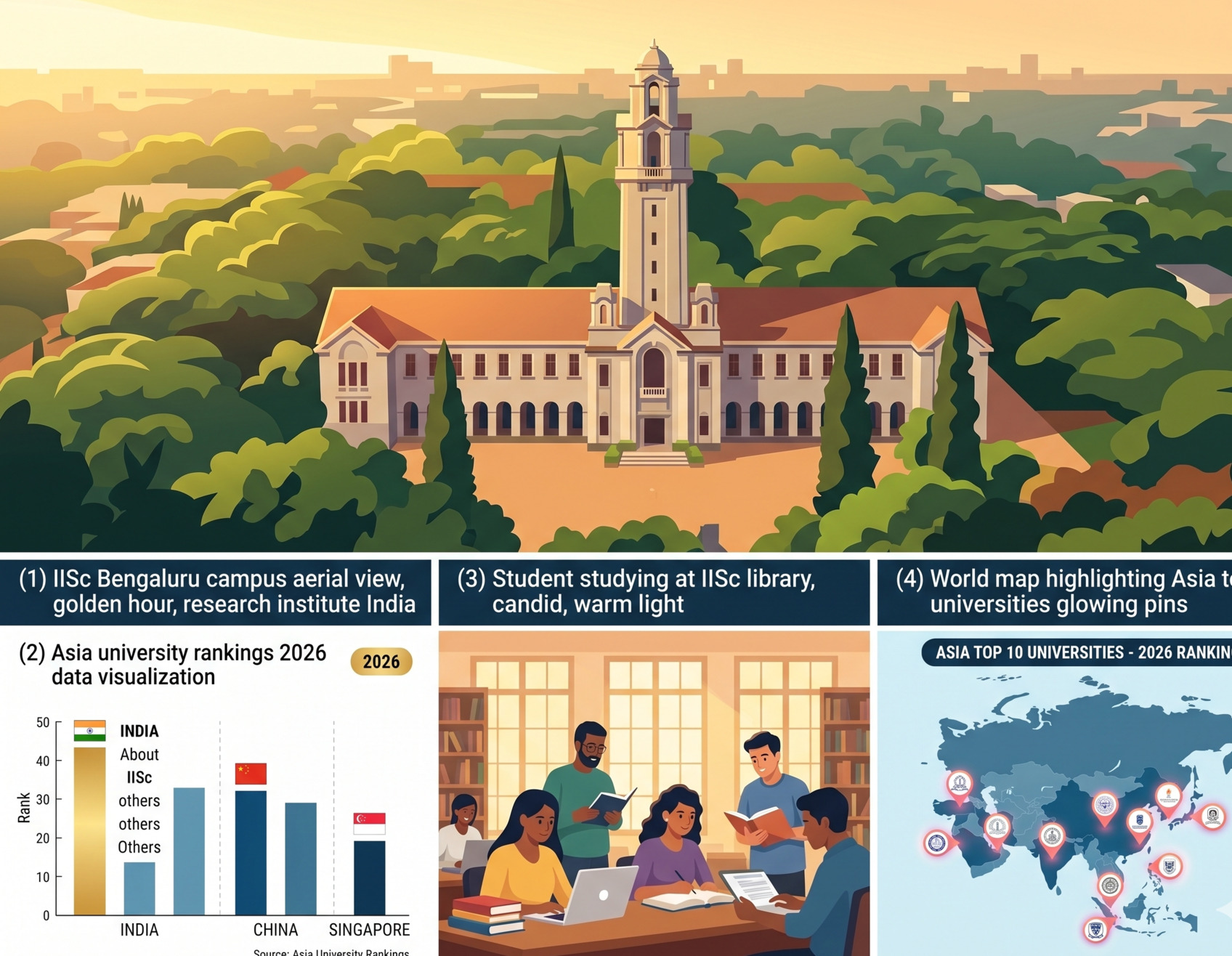 THE Asia Rankings 2026 IISc Tops India at 43 in Asia But No Indian Uni Cracks Top 40