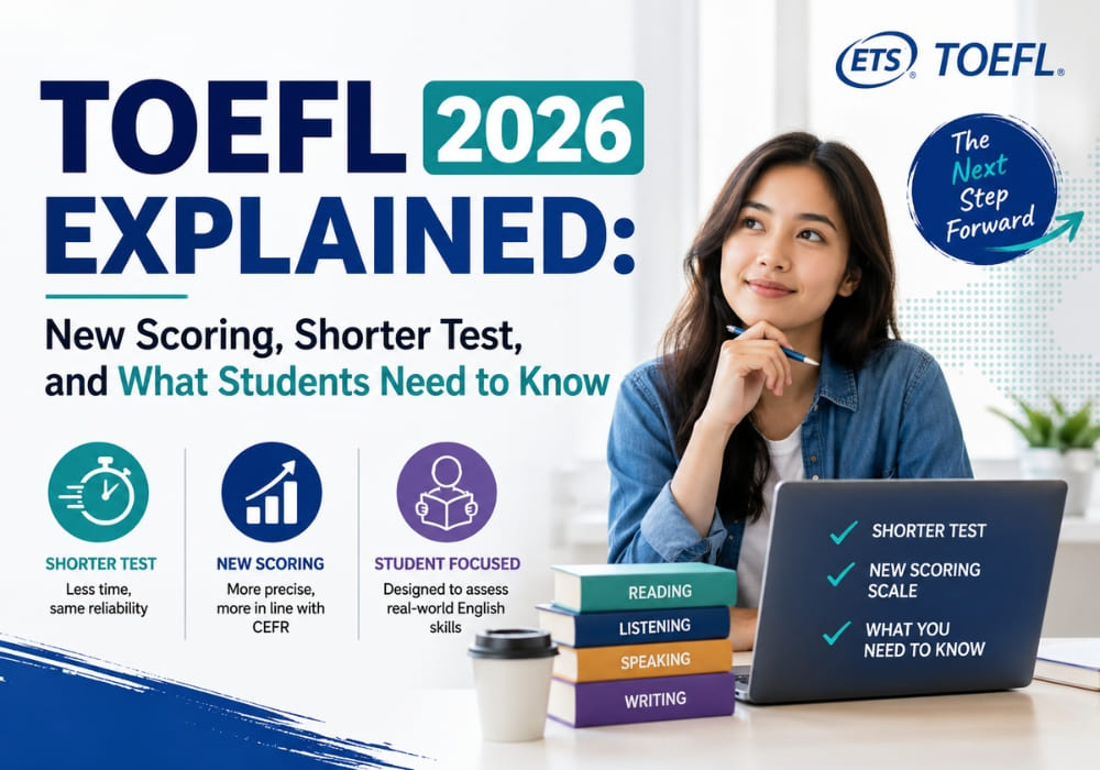 TOEFL 2026 Explained: New Scoring, Shorter Test, and What Students Need to Know