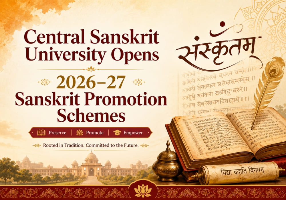 Central Sanskrit University Opens 2026–27 Sanskrit Promotion Schemes
