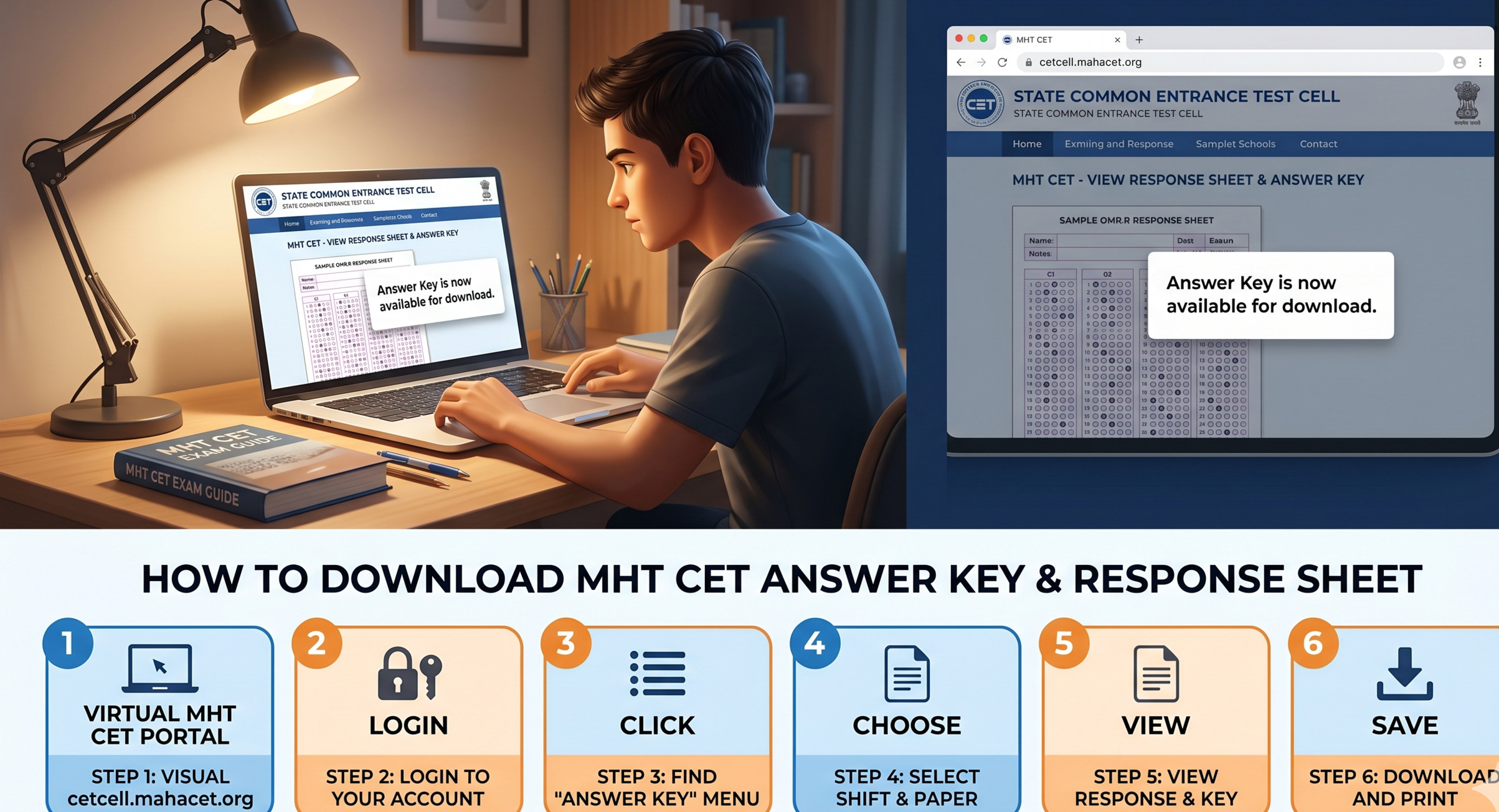 MHT CET Answer Key 2026 2nd Attempt LIVE: PCM Response Sheet Out, Download objection dates, eligibility, and marking scheme