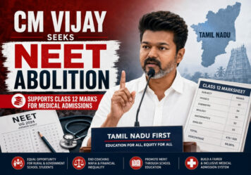 Tamil Nadu CM Vijay Seeks Abolition of NEET; Cites Structural Flaws, Supports Class 12 Marks for Medical Admissions