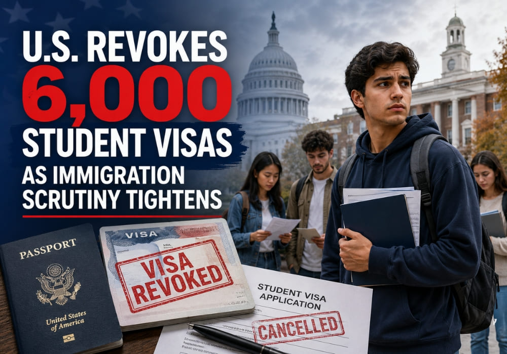 U.S. Revokes 6,000 Student Visas as Immigration Scrutiny Tightens