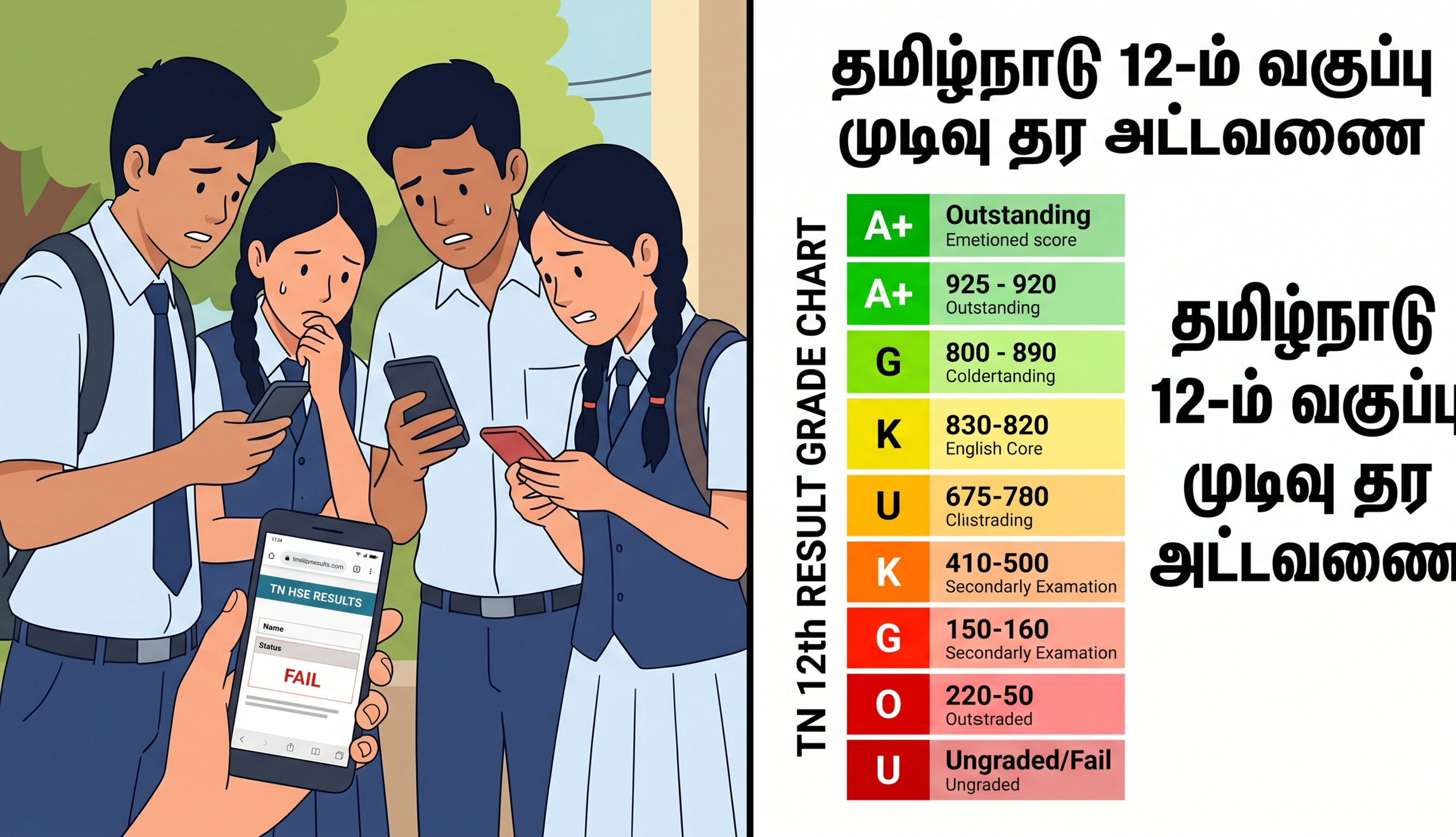 TN 12th Result 2026 LIVE: Check HSC Result at dge.tn.gov.in Soon Pass percentage, toppers, grading symbols,