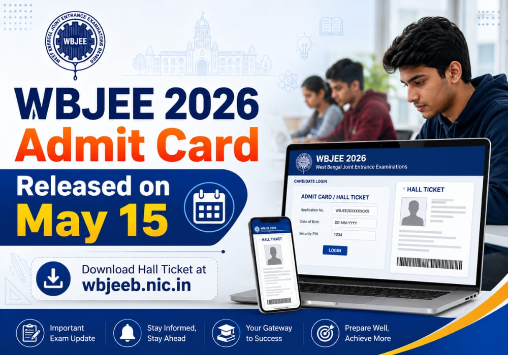 WBJEE 2026 Admit Card Released on May 15: Download Hall Ticket at wbjeeb.nic.in