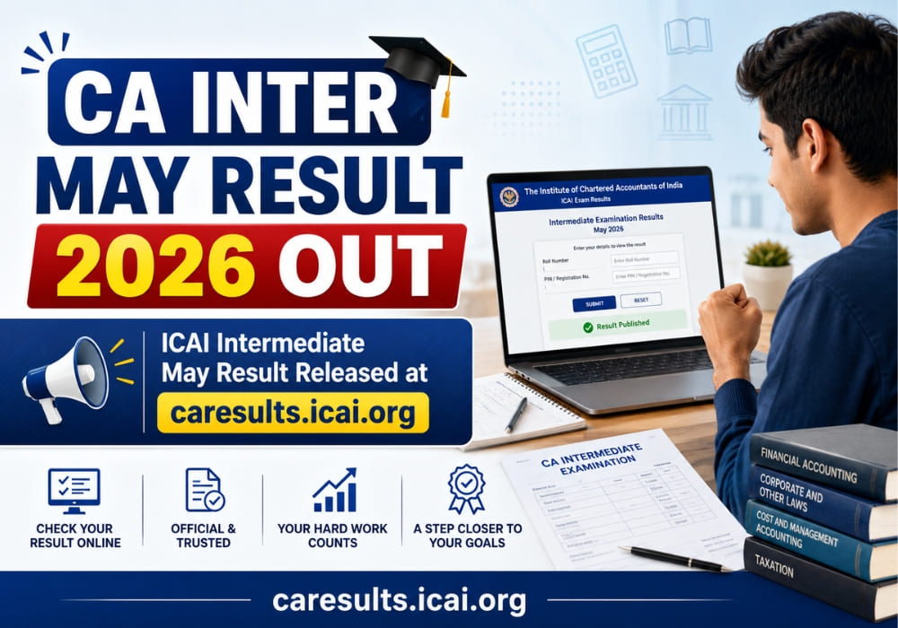 CA Inter May Result 2026 OUT: ICAI Intermediate May Result Released at caresults.icai.org