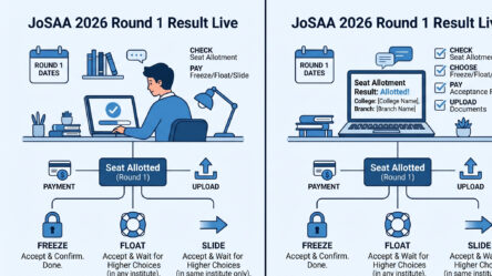 JoSAA 2026 Round 1 result is out! Check allotment status at josaa.nic.in, opening & closing ranks