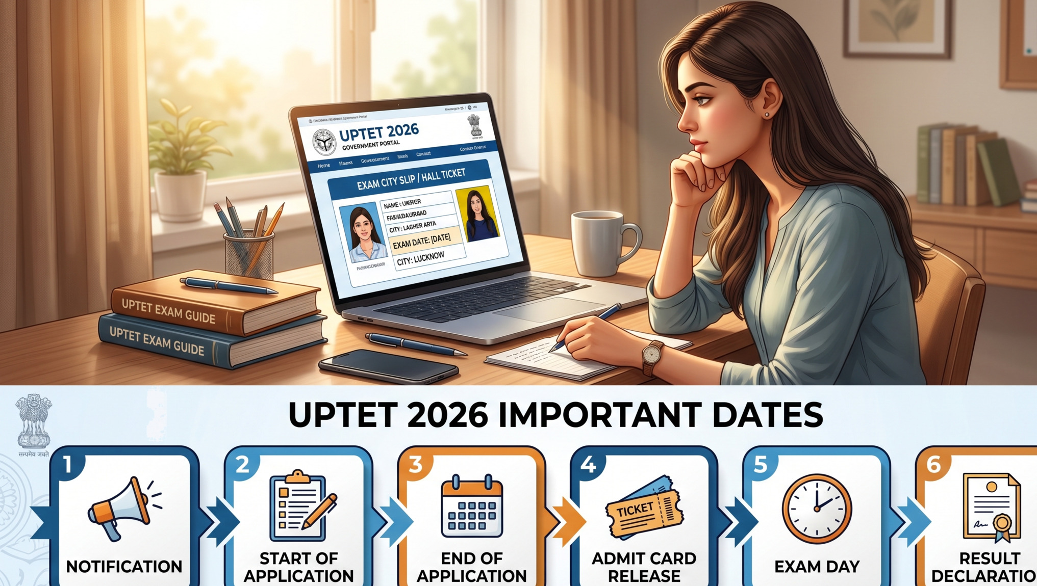 UPTET Exam City Slip 2026 is out! Check exam dates (July 2–4), eligibility, how to download your city intimation slip, admit card details