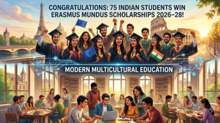 75 Indian students win Erasmus Mundus Scholarships 2026–28. Learn eligibility, key dates,