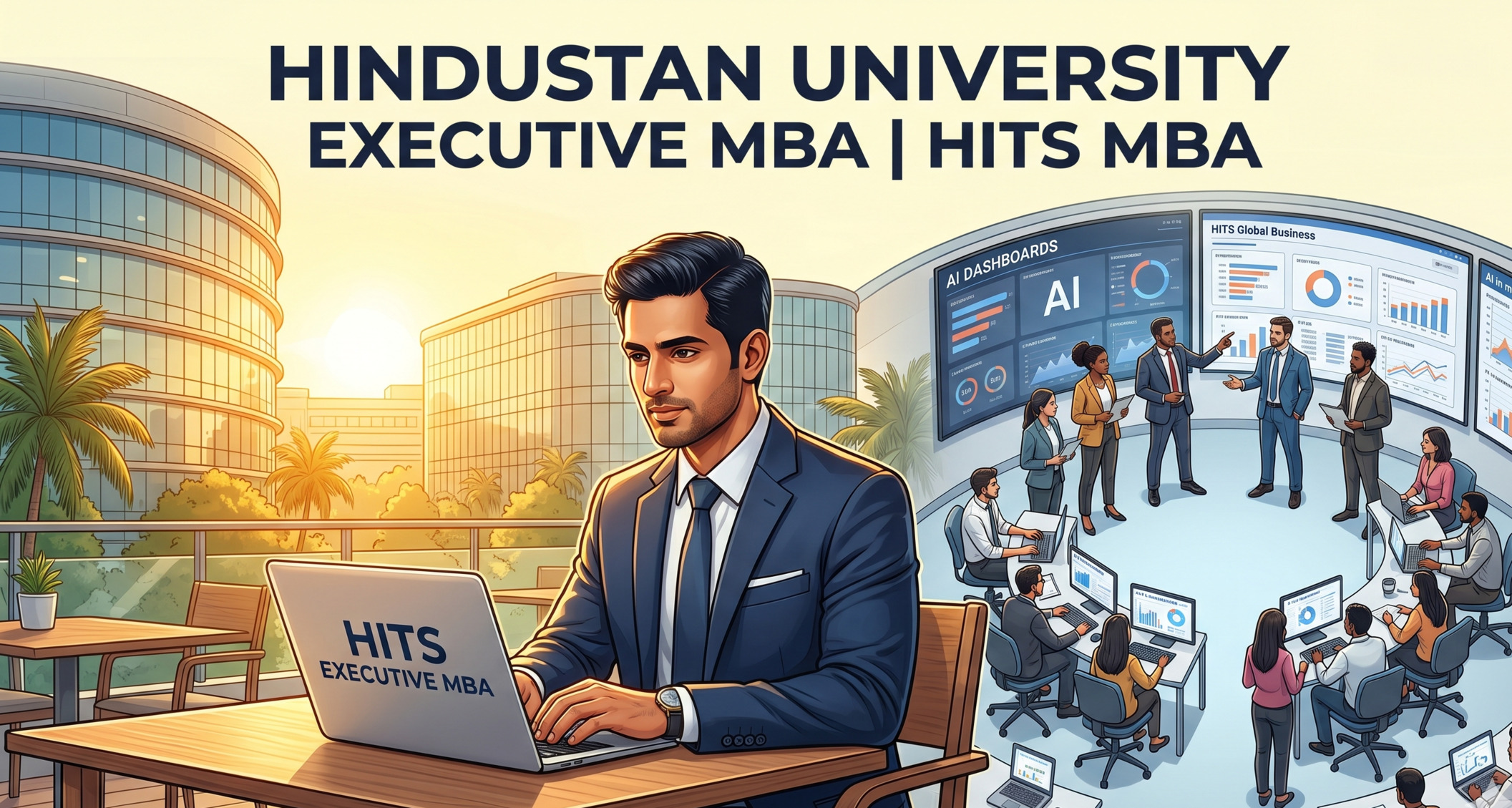 HITS Hindustan University launches an Executive MBA for working professionals in 2026–27, focused on AI and digital transformation.