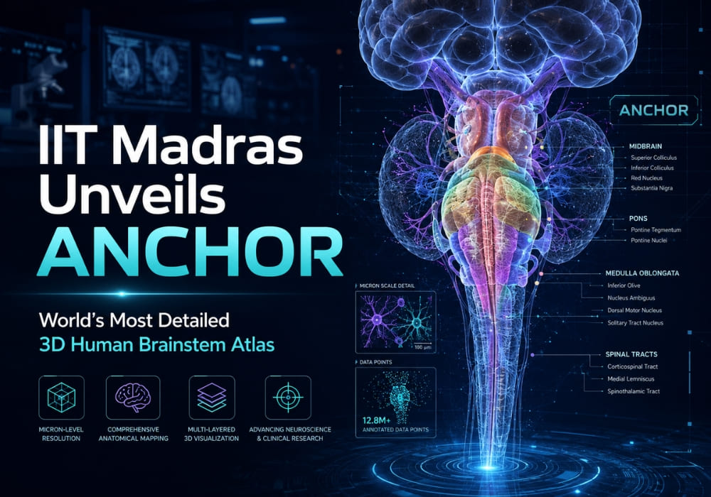 IIT Madras Unveils ANCHOR: World’s Most Detailed 3D Human Brainstem Atlas