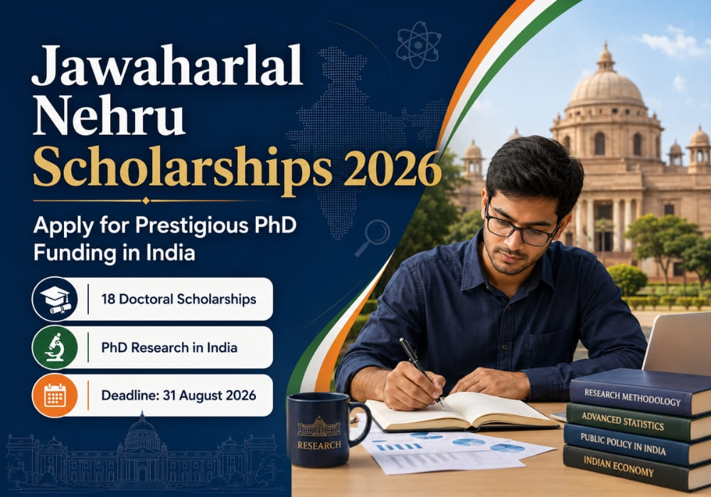 Jawaharlal Nehru Scholarships 2026: Apply for Prestigious PhD Funding in India