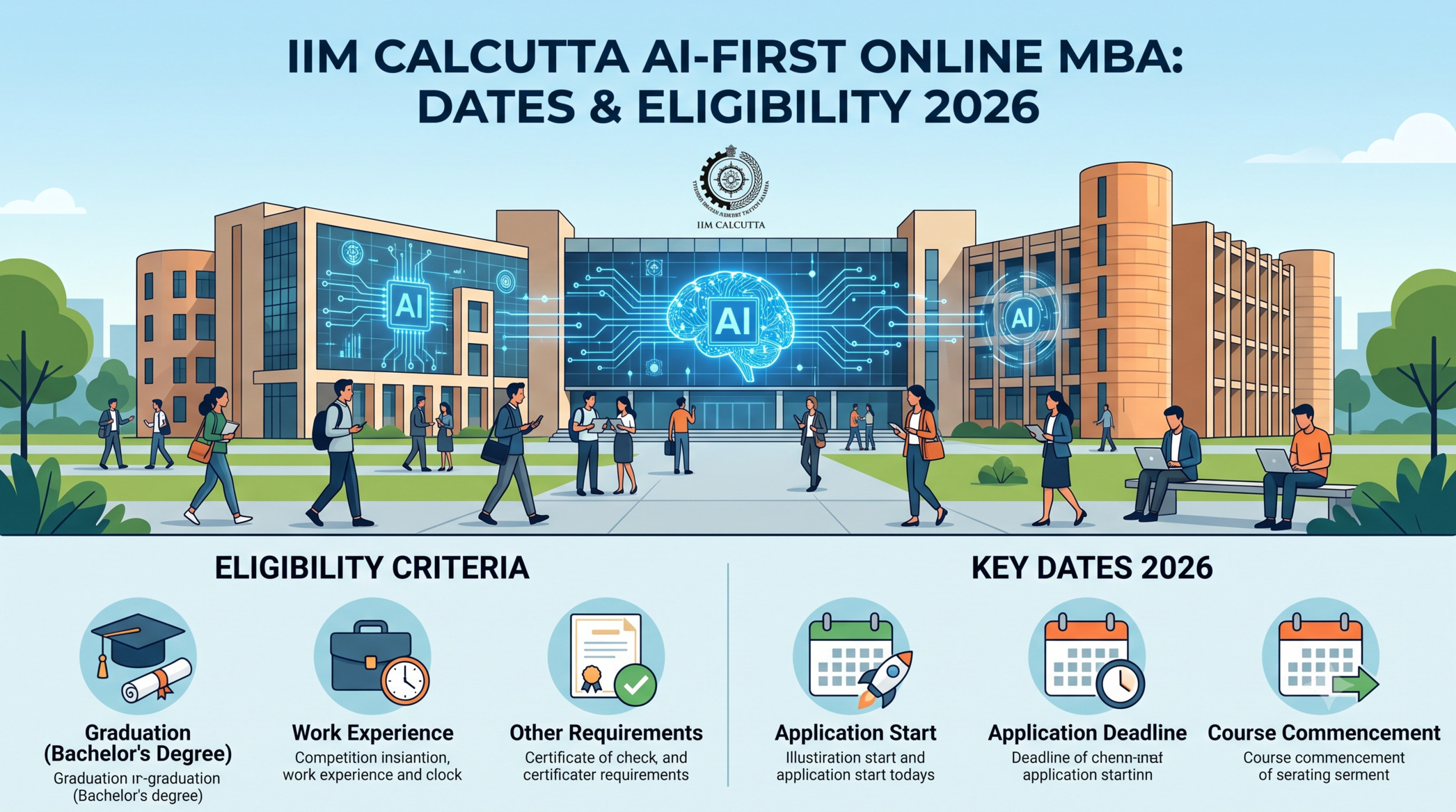IIM Calcutta plans an AI-first online MBA accepting CAT, GMAT & GRE scores. Get eligibility, expected dates