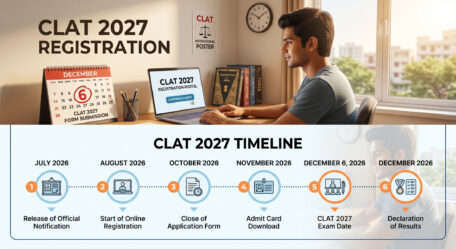 CLAT 2027 registration is open at consortiumofnlus.ac.in. Get exam date (Dec 6), eligibility, fees, syllabus,
