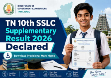 TN 10th SSLC Supplementary Result 2026 Declared: Download Provisional Mark Memo