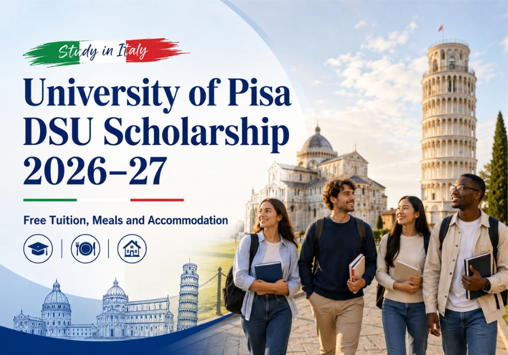 University of Pisa DSU Scholarship 2026–27: Free Tuition, Meals and Accommodation