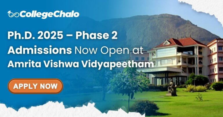 Ph.D. 2025 – Phase 2 Admissions Now Open at Amrita Vishwa Vidyapeetham