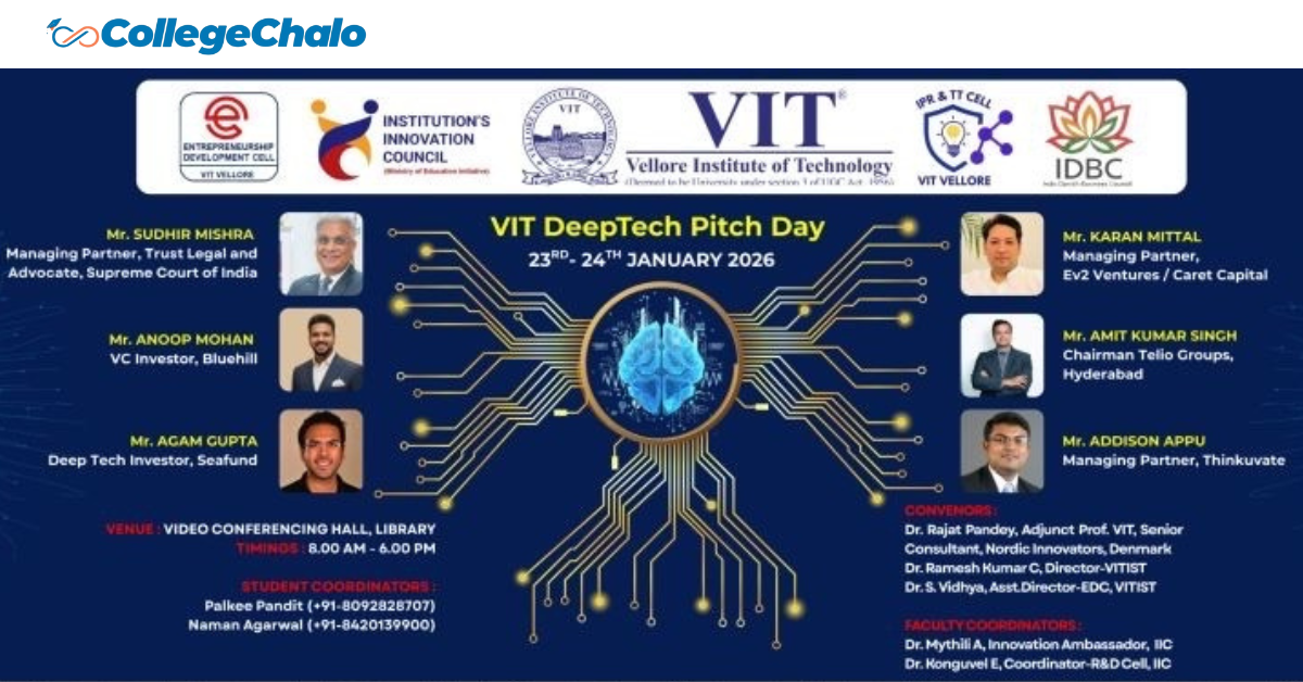 VIT DeepTech Pitch Day 2026: Where Visionary Ideas Meet Future-Defining Investment