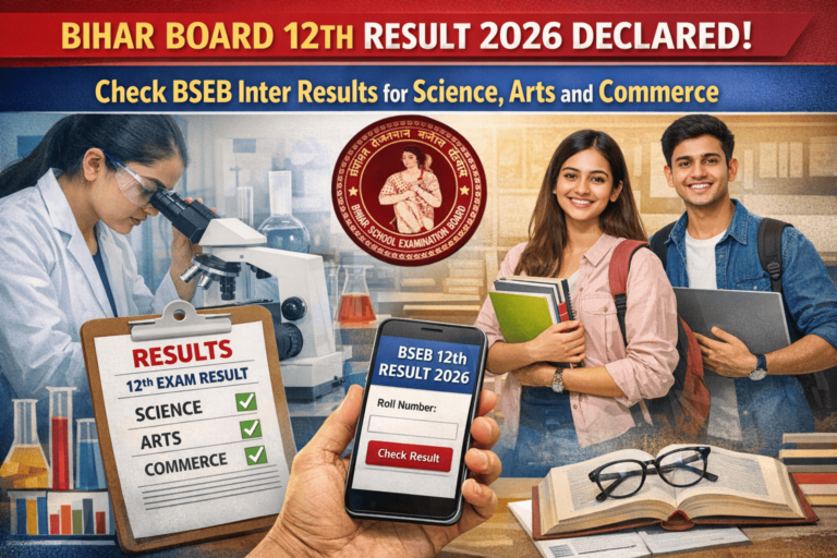 Bihar Board 12th Result 2026 Declared: Check BSEB Inter Results for Science, Arts and Commerce
