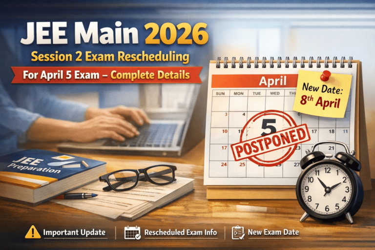 JEE Main 2026 Session 2 Exam Rescheduling for April 5 Exam – Complete Details