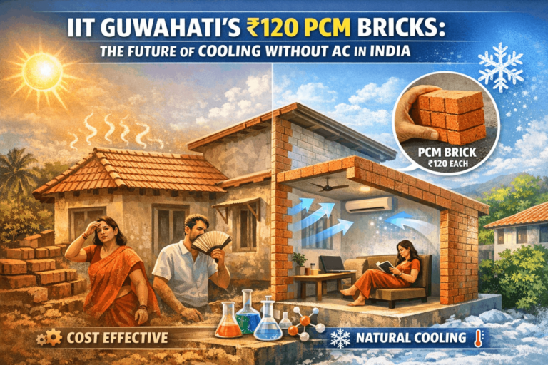 IIT Guwahati’s ₹120 PCM Bricks : The Future of Cooling Without AC in India