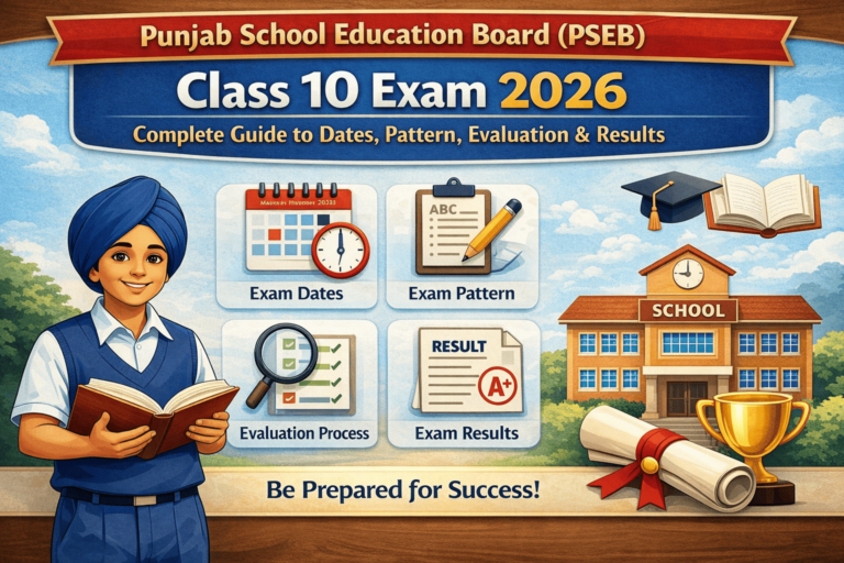 Punjab School Education Board (PSEB) Class 10 Exam 2026: Complete Guide to Dates, Pattern, Evaluation & Results