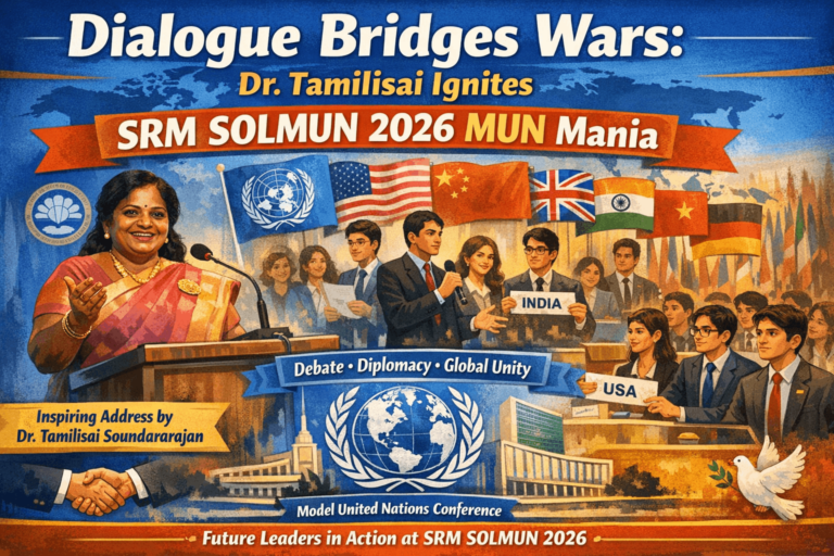 Dialogue Bridges Wars: Dr. Tamilisai Ignites SRM SOLMUN 2026 MUN Mania