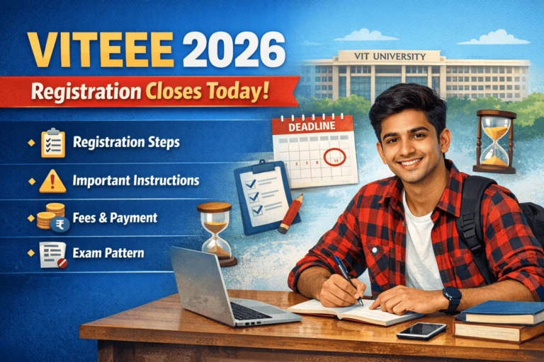 VITEEE 2026 Registration Closes Today: Steps, Important Instructions, Fees, Pattern
