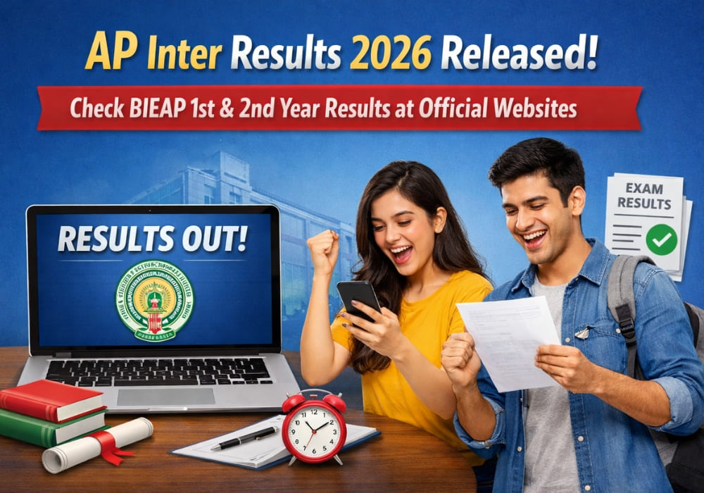 AP Inter Results 2026 Released: Check BIEAP 1st & 2nd Year Results at Official Websites