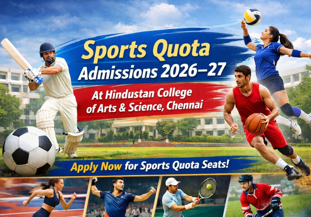 Sports Quota Admissions 2026–27 at Hindustan College of Arts & Science, Chennai