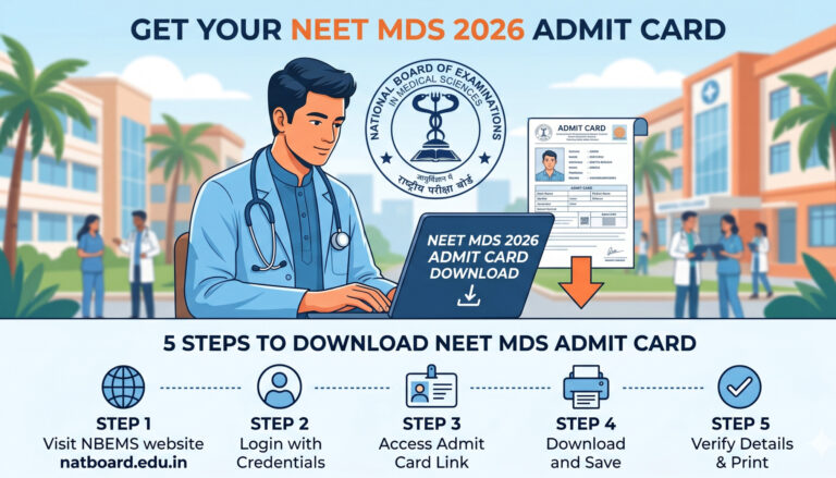 NEET MDS Admit Card 2026 Out Today  April 29, 2026,– eligibility criteria, Exam Pattern & Syllabus natboard.edu.in  Download Hall Ticket Now
