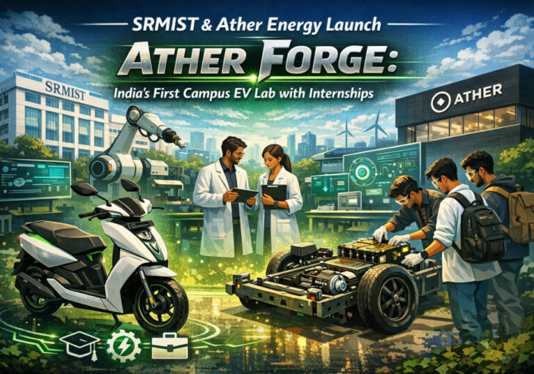 SRMIST & Ather Energy Launch Ather Forge: India’s First Campus EV Lab with Internships