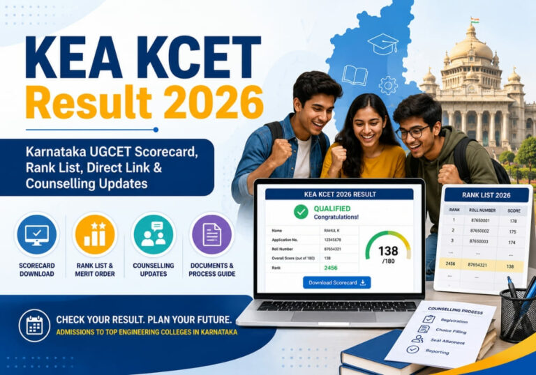 KEA KCET Result 2026: Karnataka UGCET Scorecard, Rank List, Direct Link & Counselling Updates