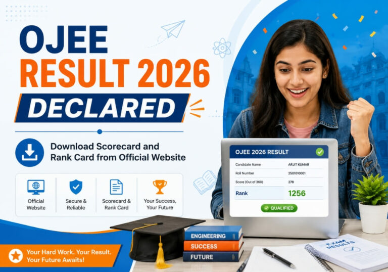OJEE Result 2026 Declared: Download Scorecard and Rank Card from Official Website