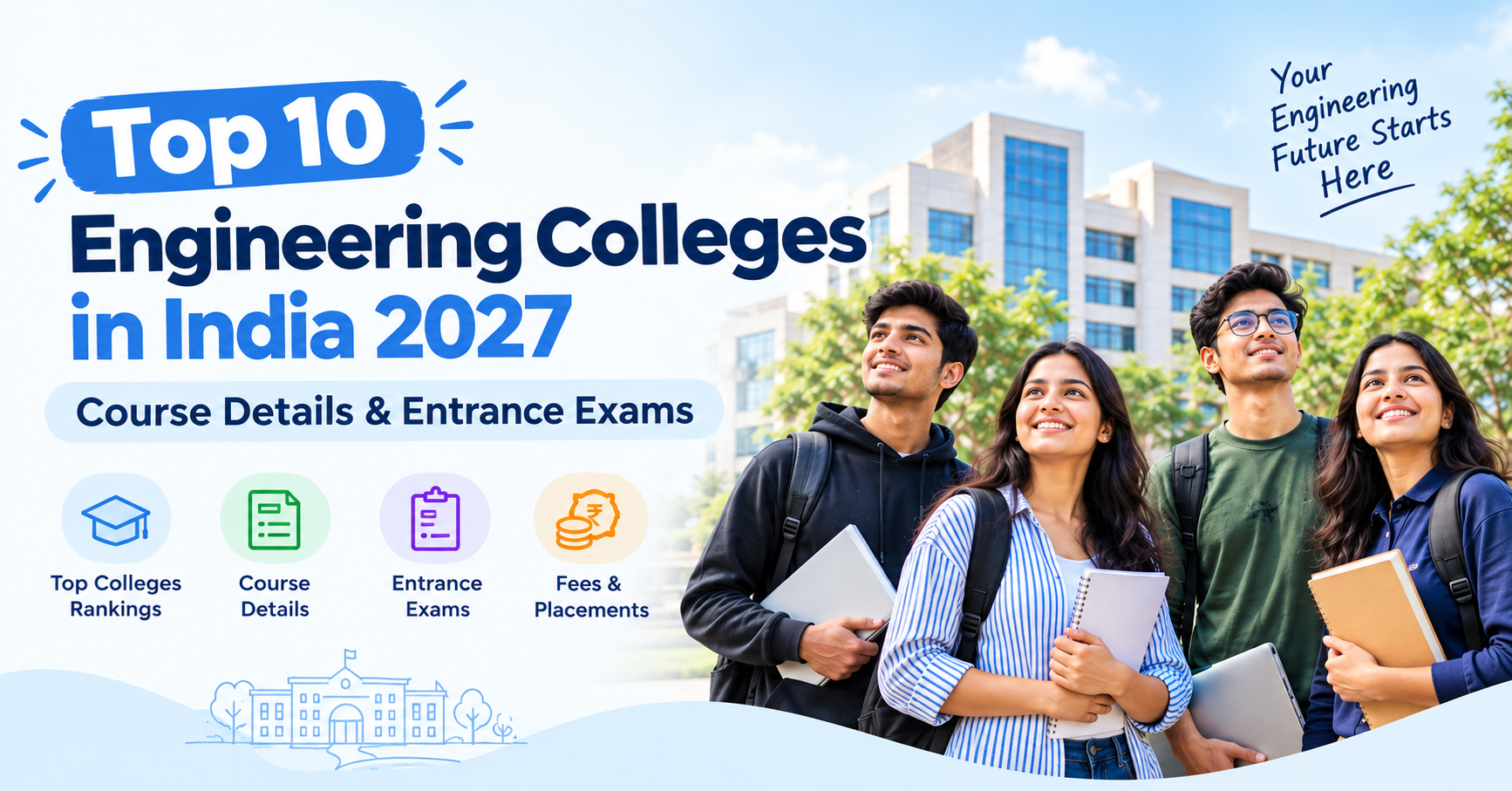 Top 10 Engineering Colleges in India 2027: Course Details & Entrance Exams