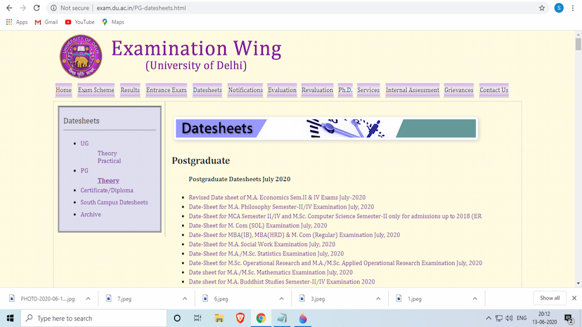 DU open book exam 2020